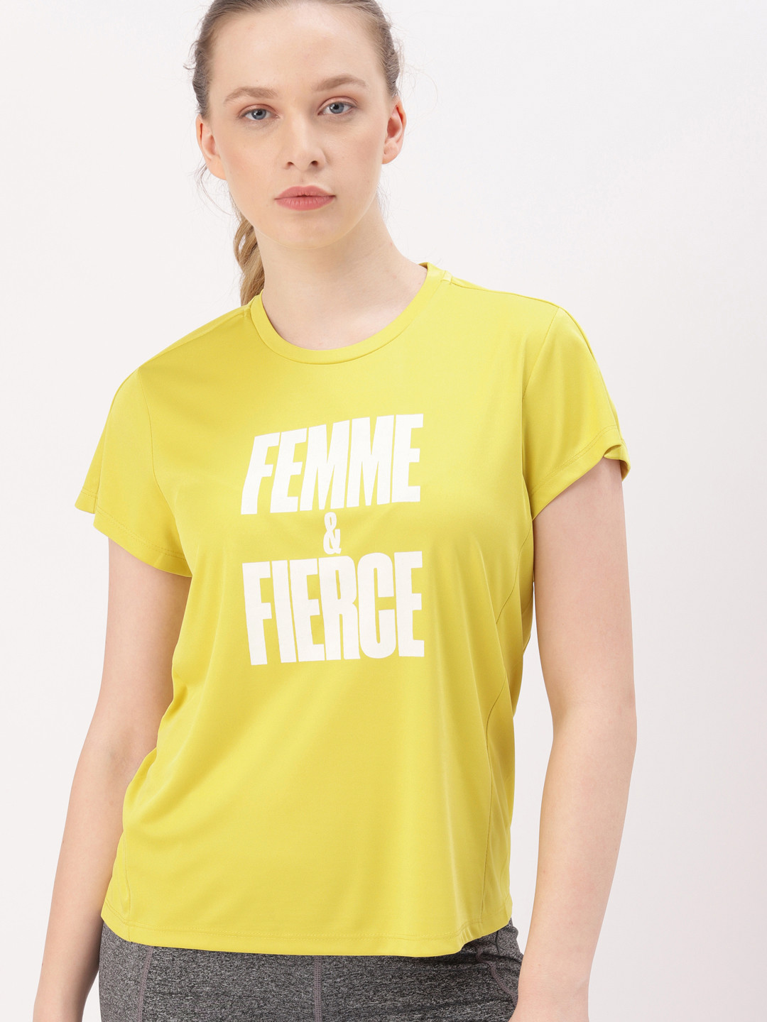 

DressBerry Women Green Printed Round Neck T-shirt