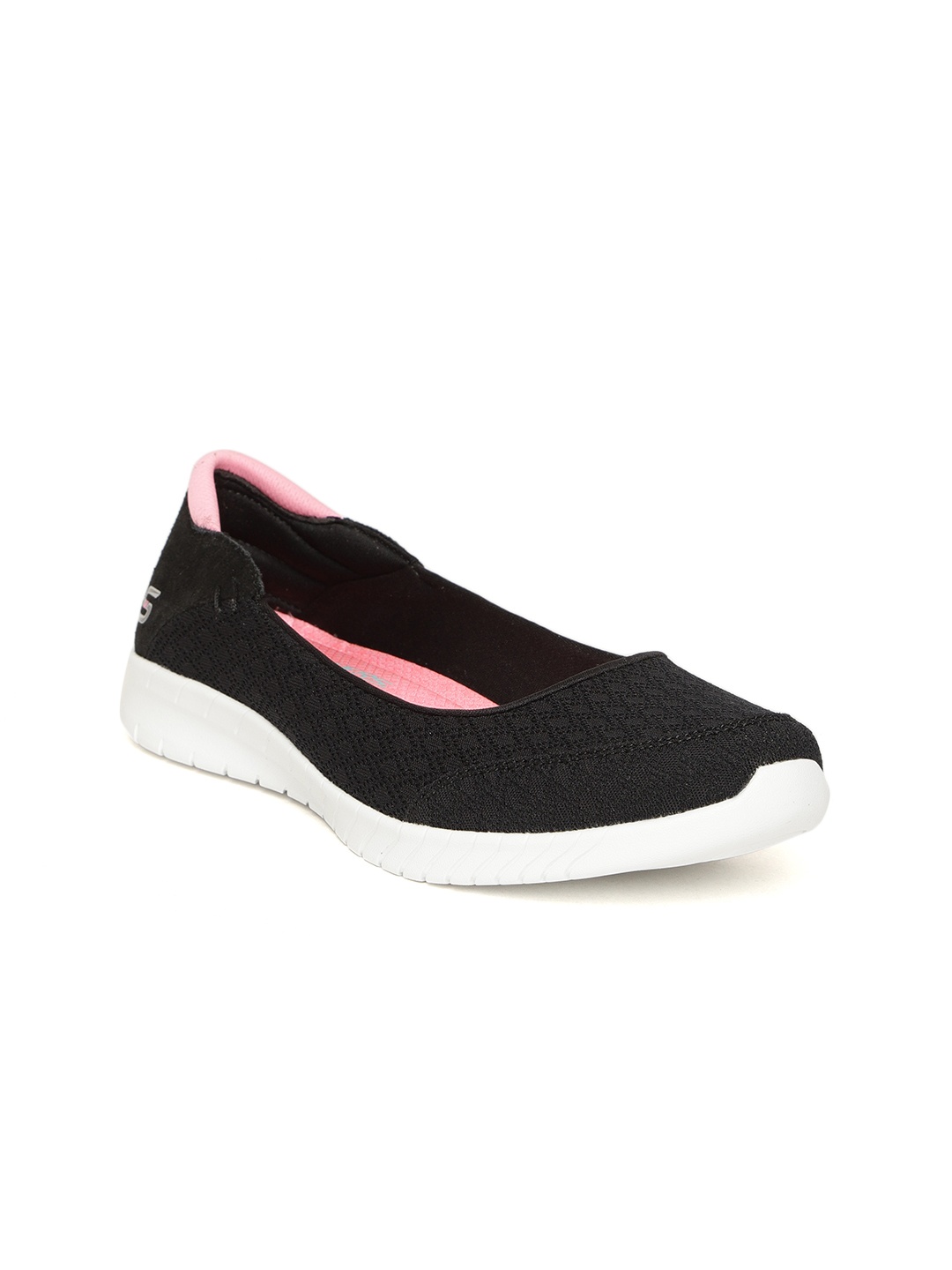 

Skechers Women Black Wave-Lite Woven Design Slip-On Sneakers