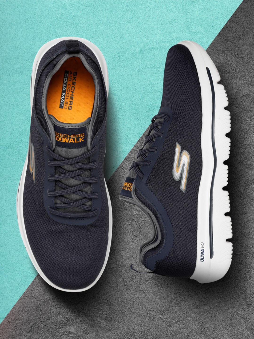 

Skechers Men Navy Go Evolution Ultra-Intercept Walking Shoes, Navy blue