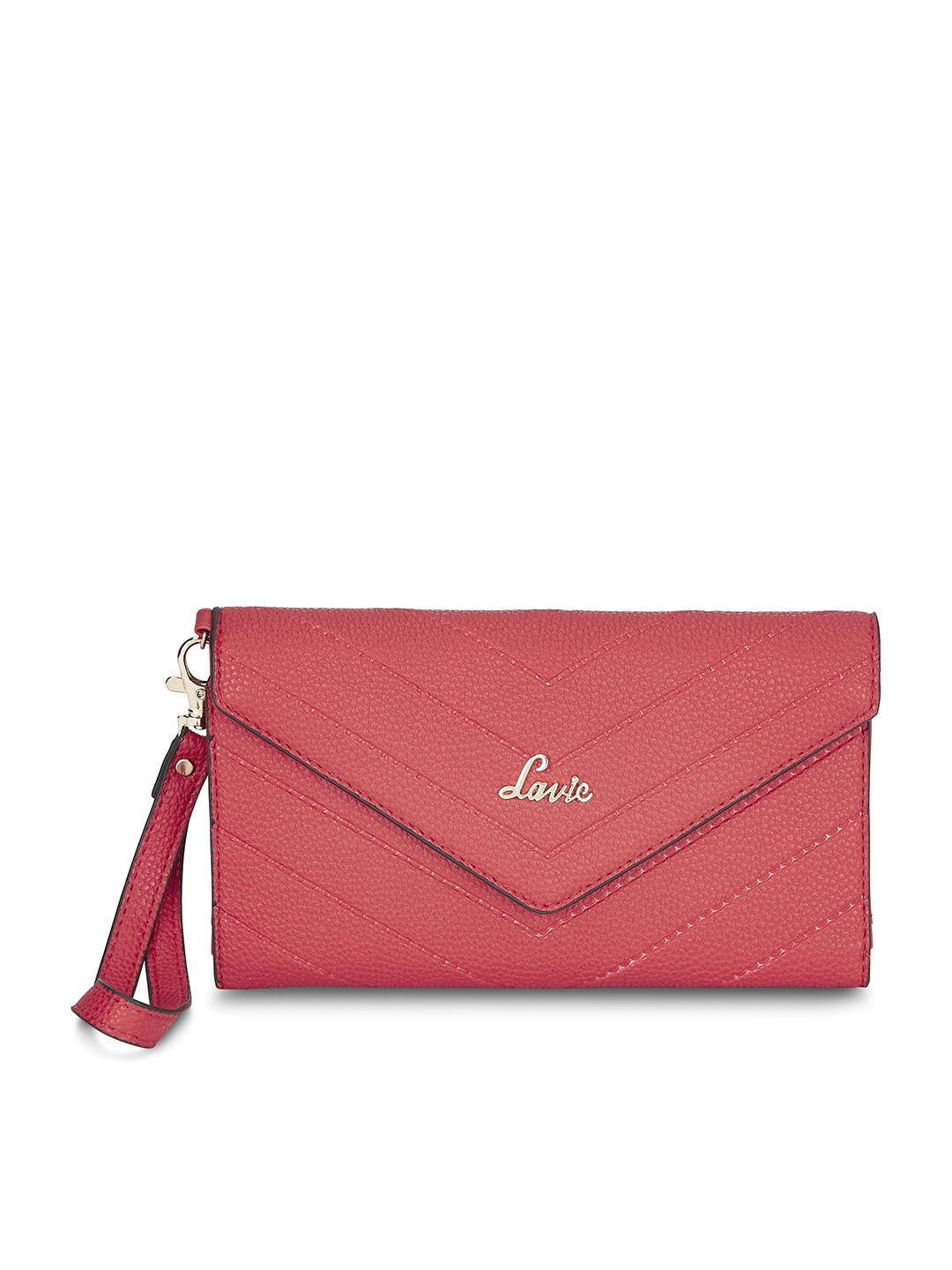 

Lavie Naima Women Red Solid Envelope Wallet