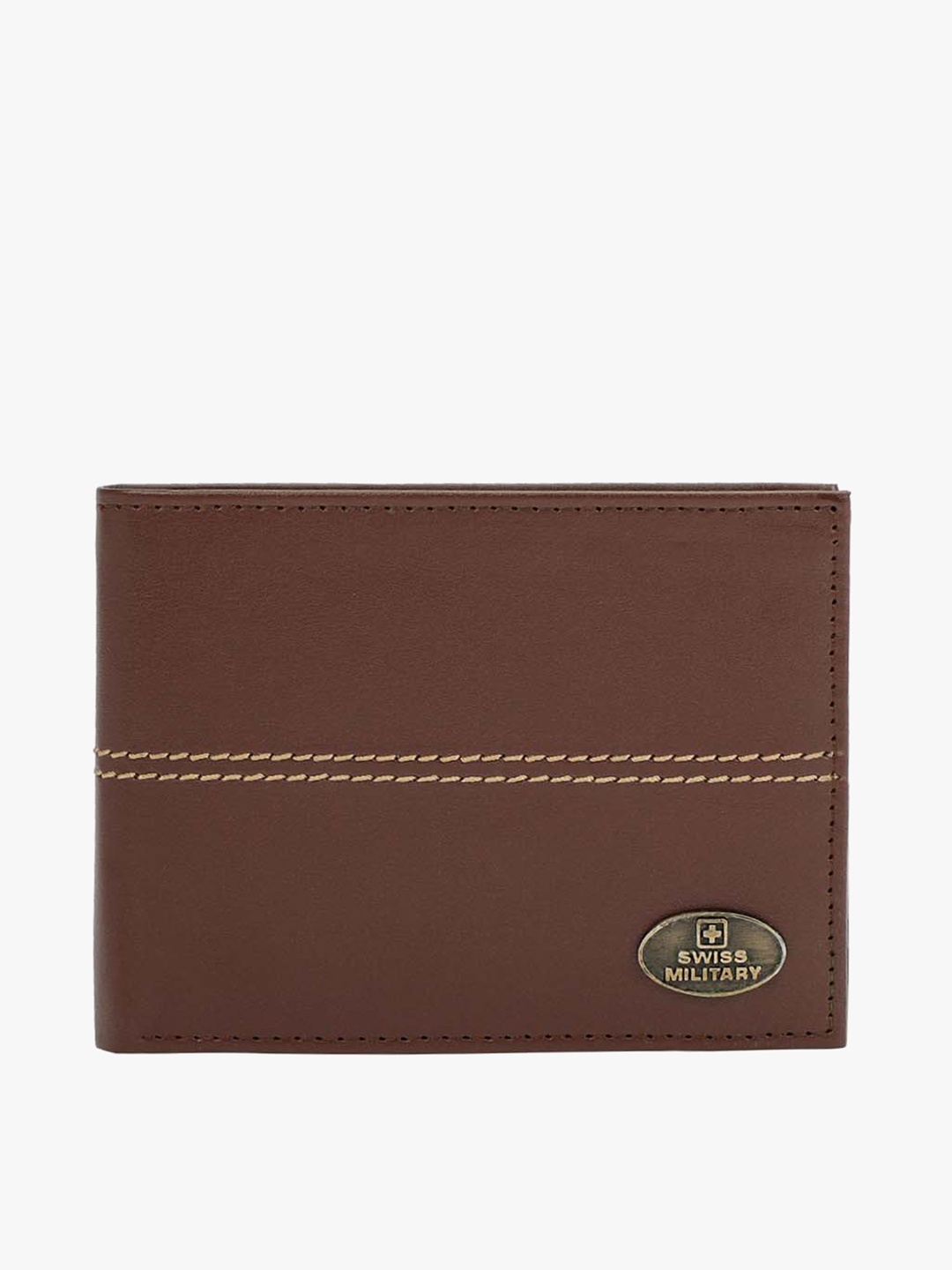 

SWISS MILITARY Men Brown Solid Two Fold Wallet