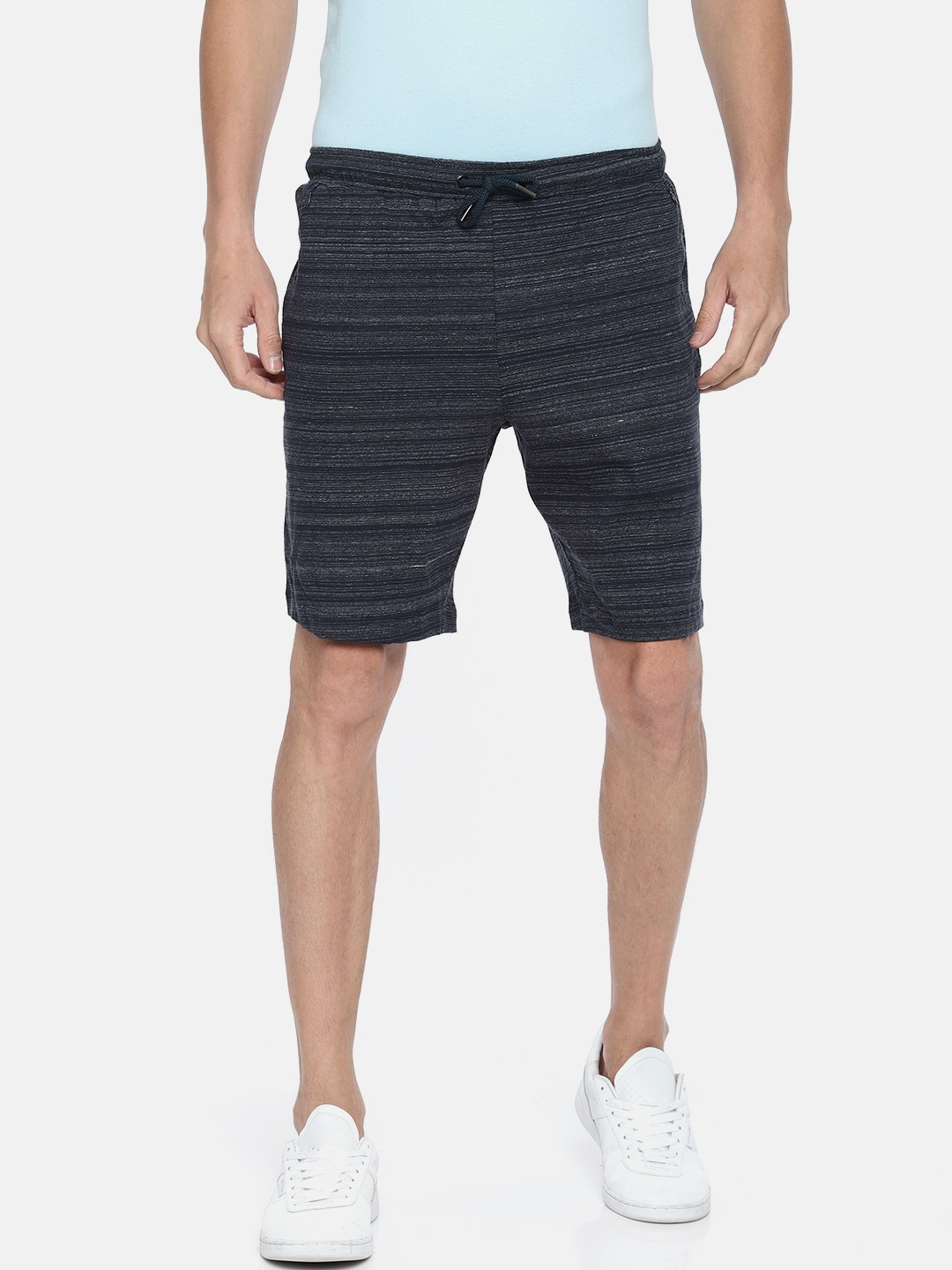 

Pepe Jeans Men Navy Blue Solid Regular Fit Sports Shorts