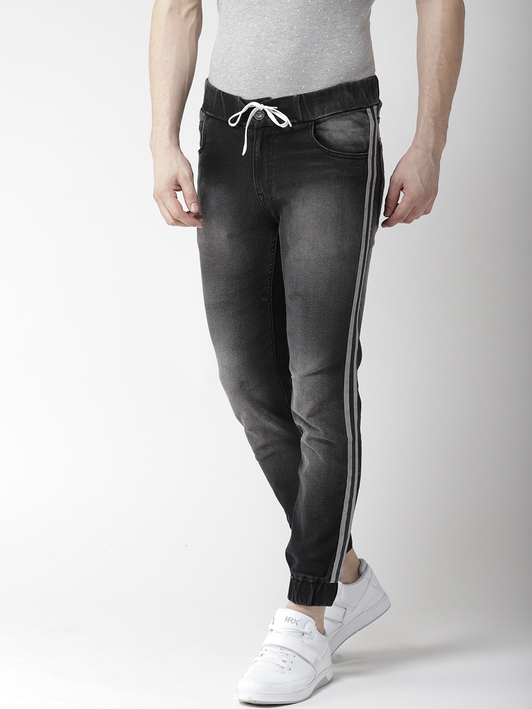

Hubberholme Men Jogger Fit Mid-Rise Clean Look Jeans, Black