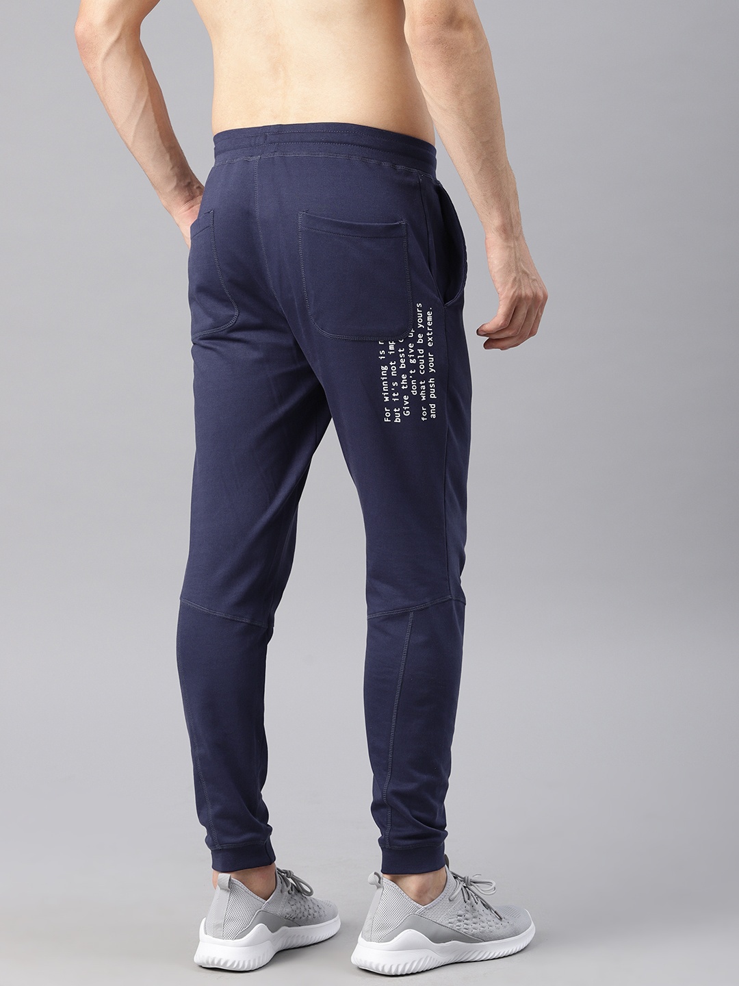 

HRX by Hrithik Roshan Men Navy Blue Solid Slim Fit Jogger Lifestyle Track Pants