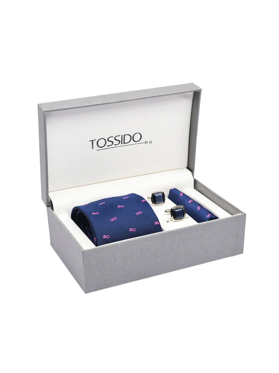 

Tossido Men Blue & Silver-Toned Acessory Gift Set