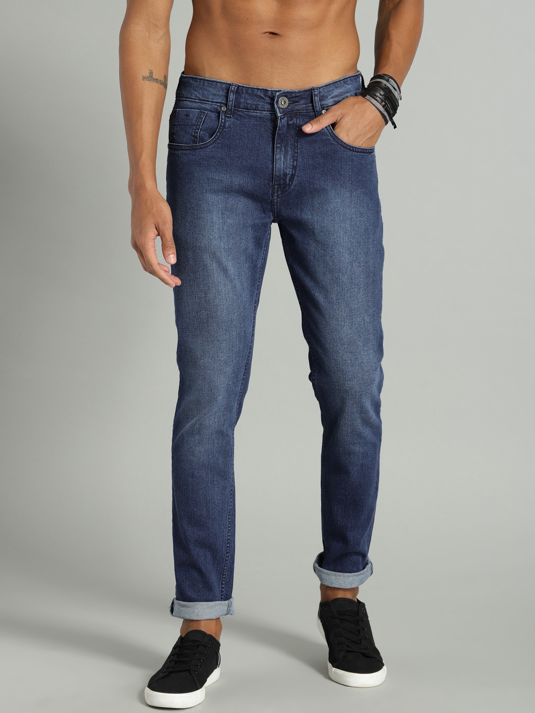 

Roadster Men Blue Skinny Fit Mid-Rise Clean Look Stretchable Jeans