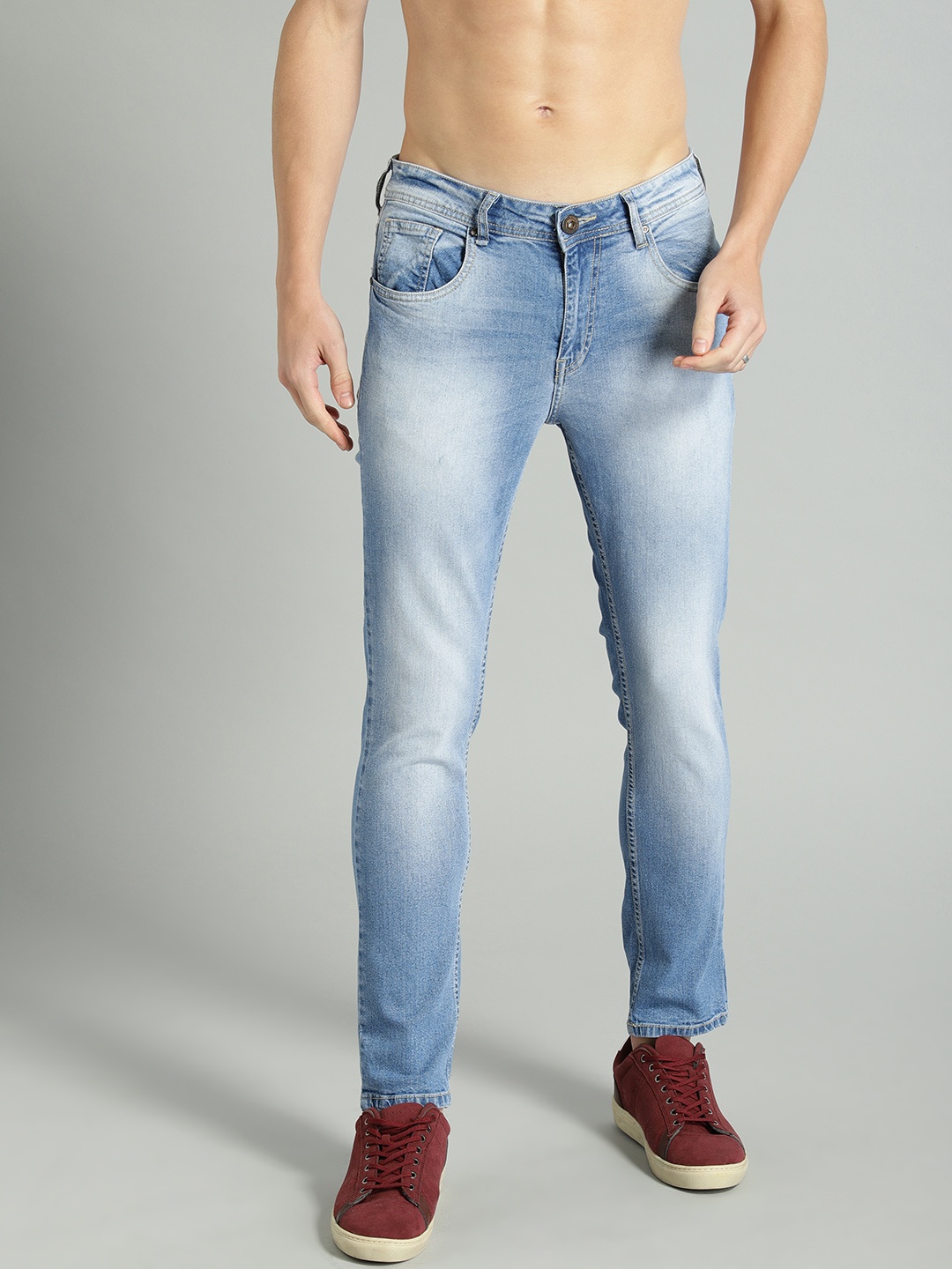 

Roadster Men Blue Skinny Fit Mid-Rise Clean Look Stretchable Jeans