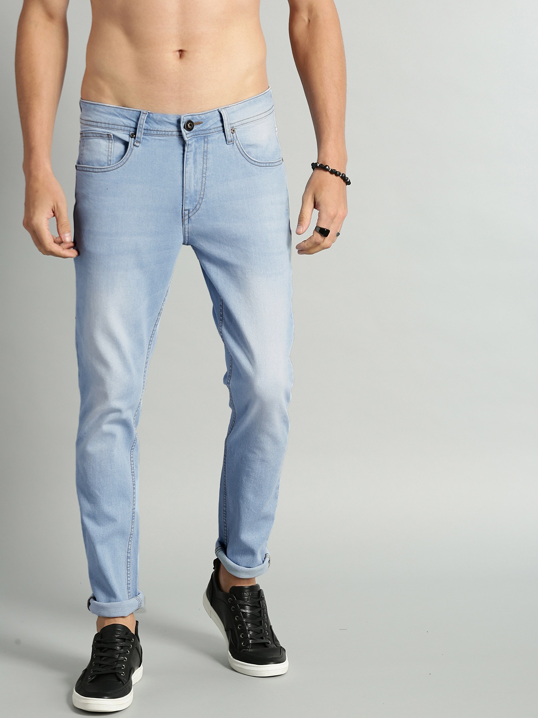 

Roadster Men Blue Skinny Fit Mid-Rise Clean Look Stretchable Jeans