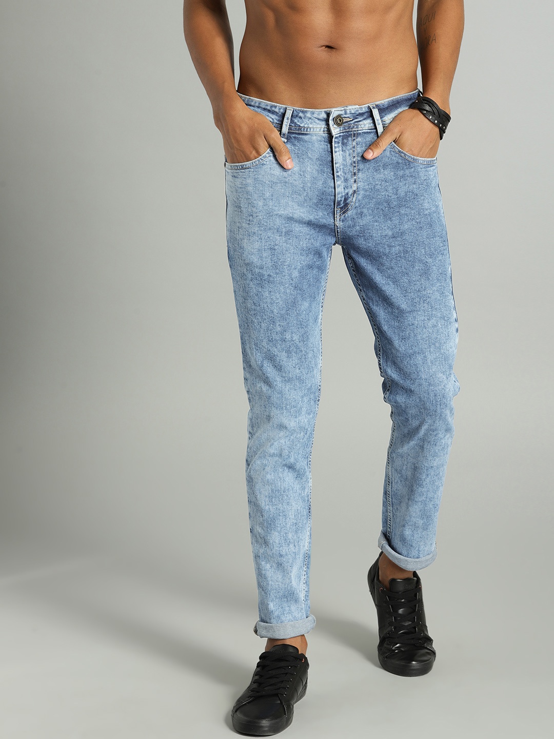 

Roadster Men Blue Skinny Fit Mid-Rise Clean Look Stretchable Jeans