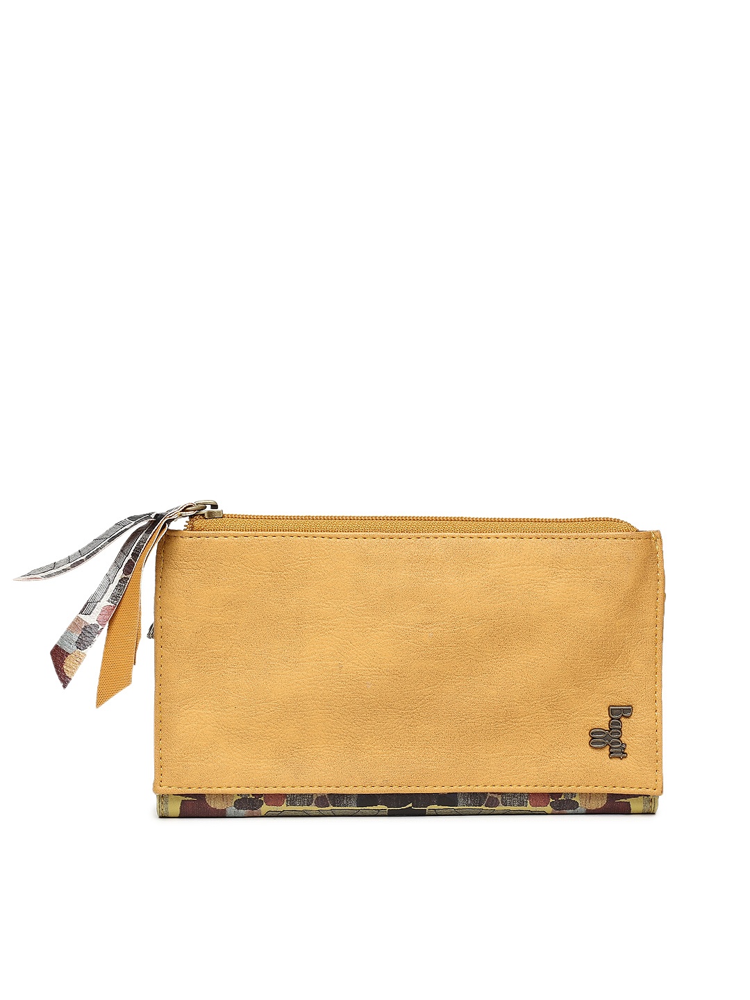 

Baggit Yellow Solid Zip Around Wallet