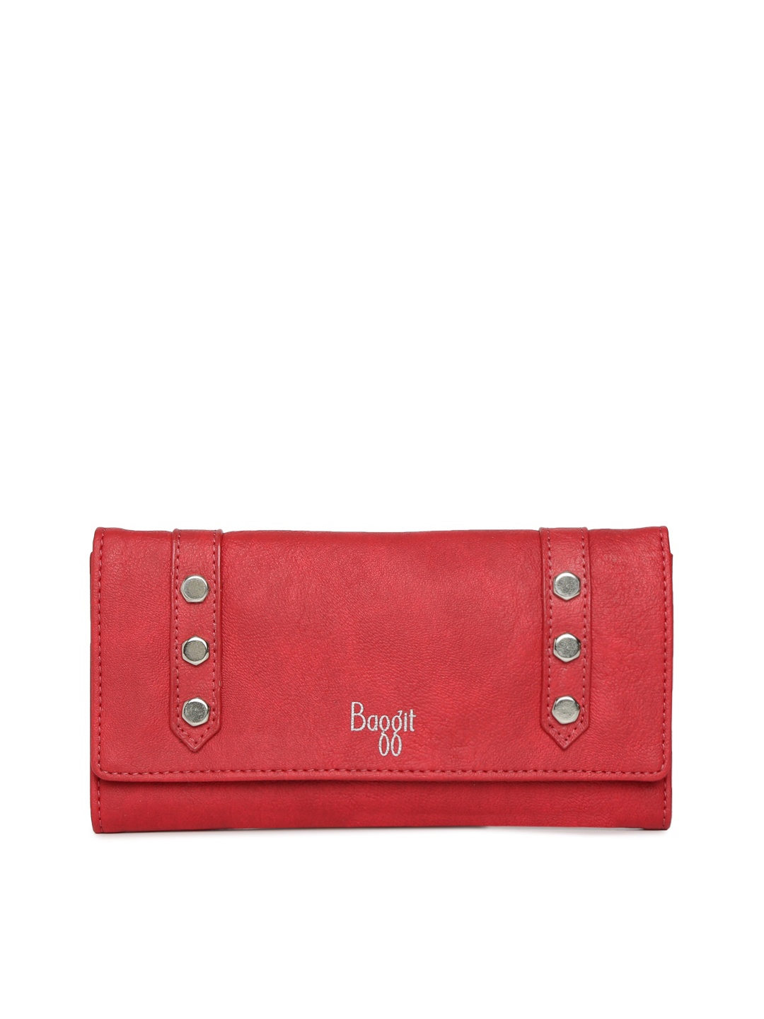 

Baggit Women Red Solid Three Fold Wallet