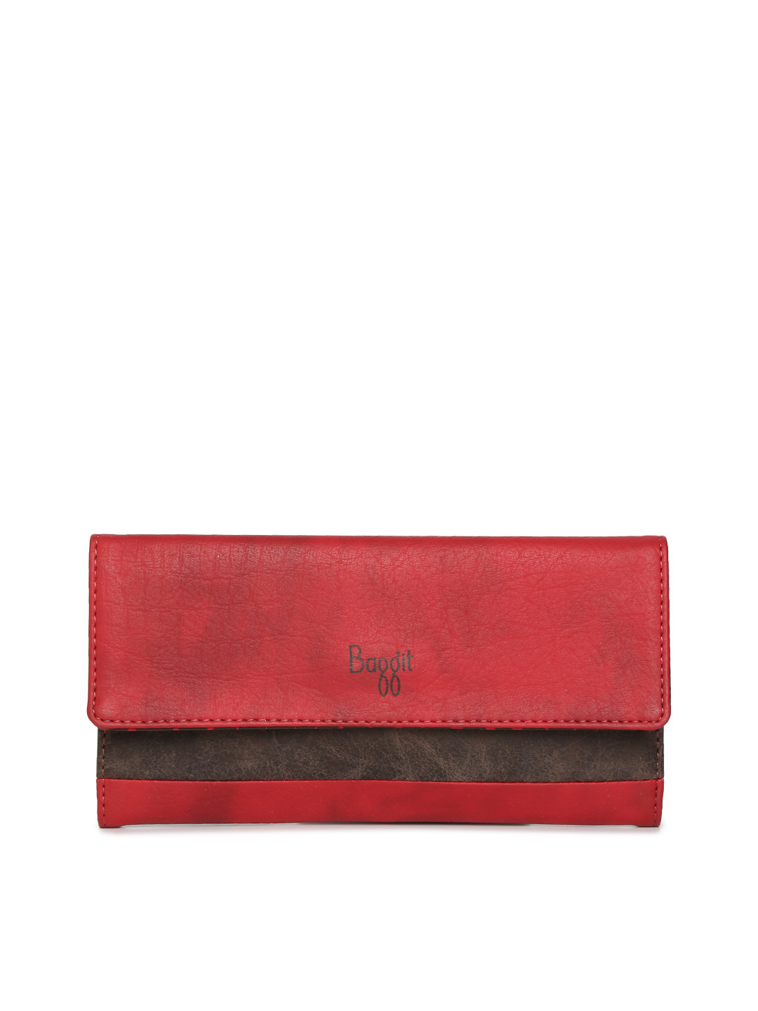 

Baggit Women Red Solid Three Fold Wallet