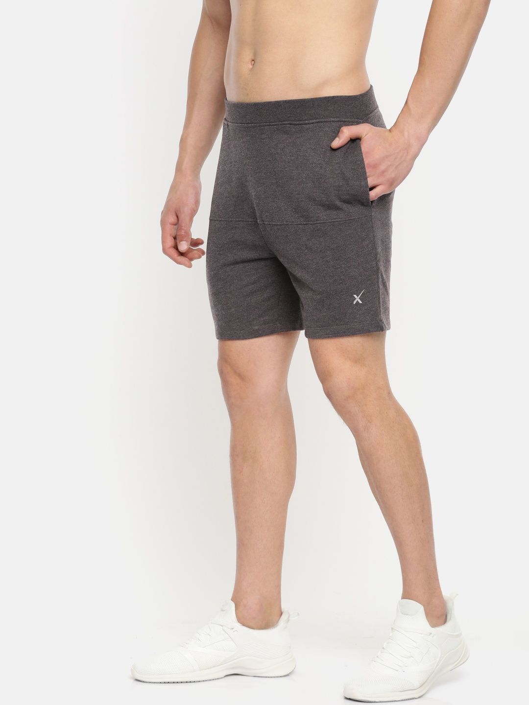 

HRX by Hrithik Roshan Men Charcoal Grey Solid Yoga Shorts