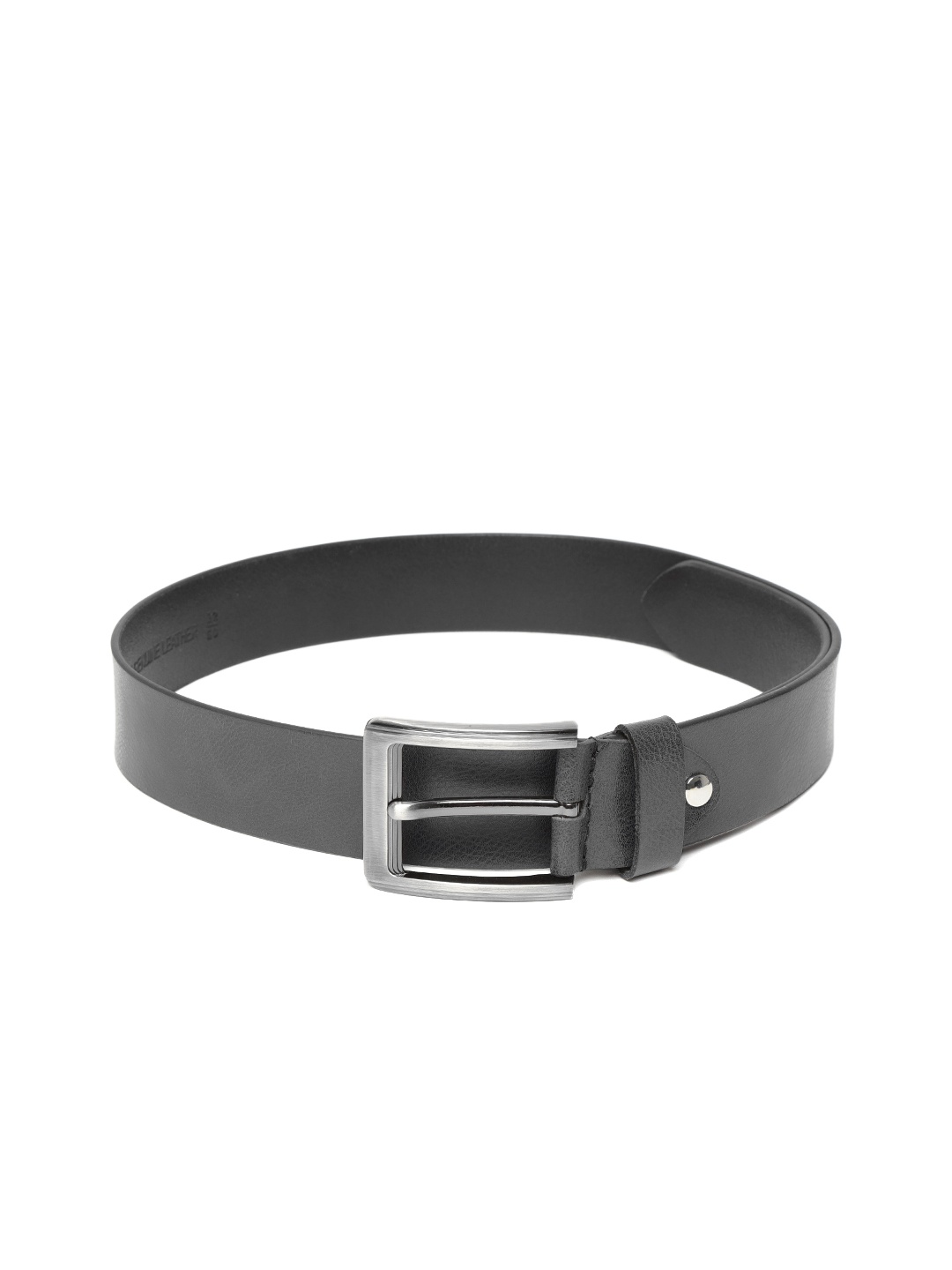 

Roadster Men Navy Solid Leather Belt, Navy blue