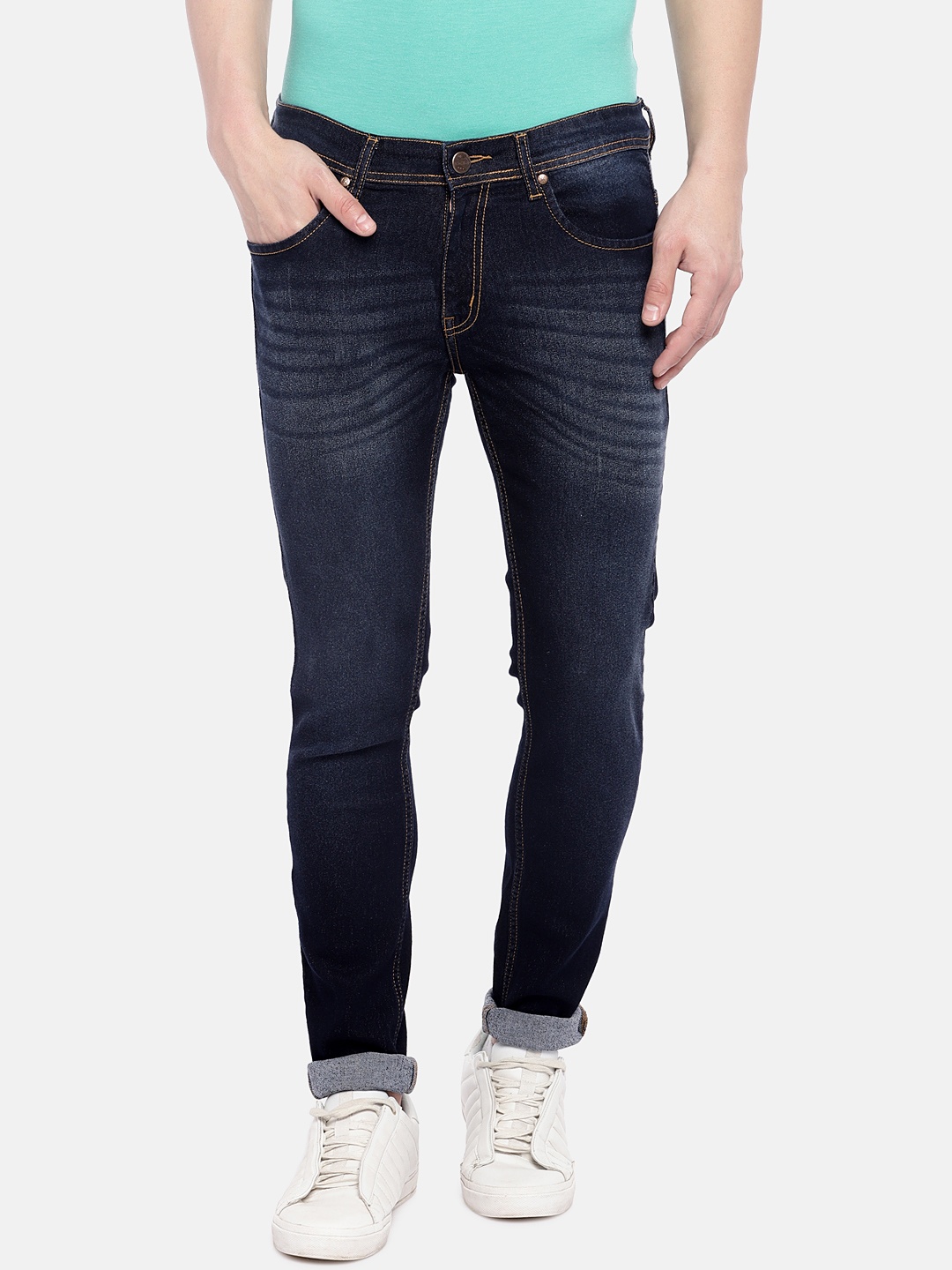 

High Star Men Blue Slim Fit Mid-Rise Clean Look Stretchable Jeans