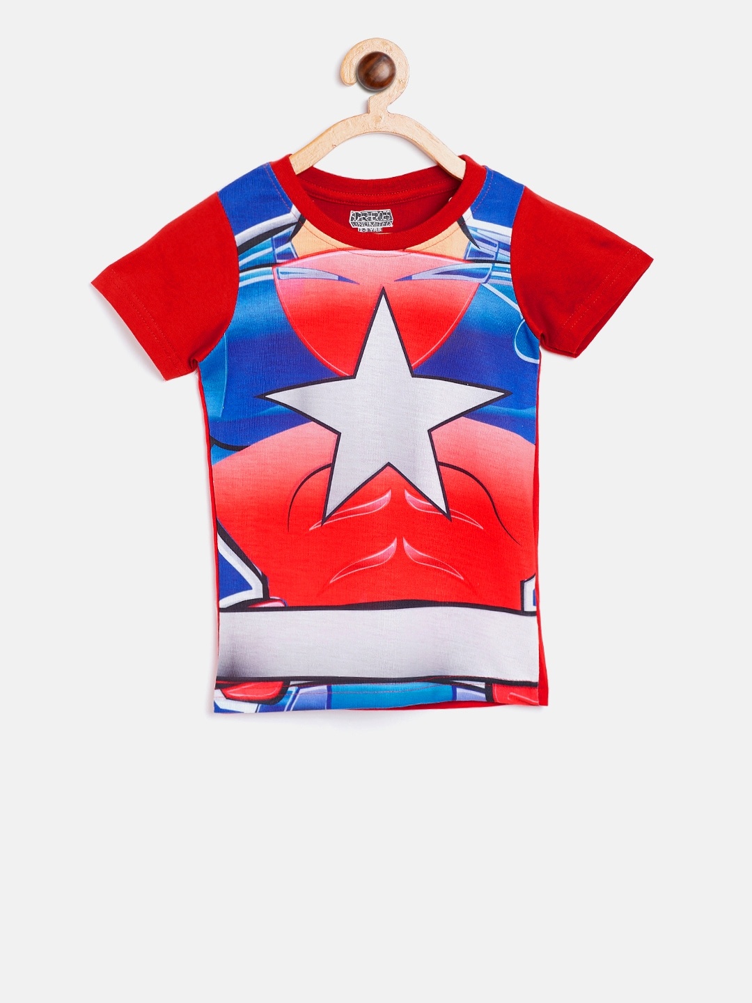 

Eteenz Boys Red Printed Round Neck T-shirt