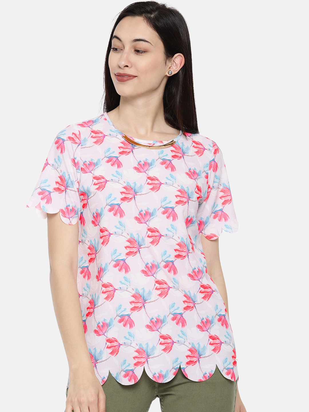 

Park Avenue Woman Women Pink Printed Top