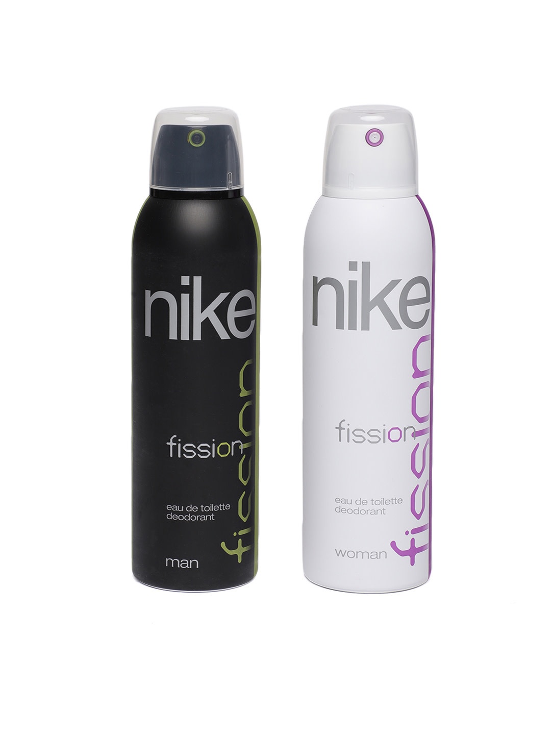 

Nike Unisex Fission Duo Set of 2 Deos of 200 ml Each, Black