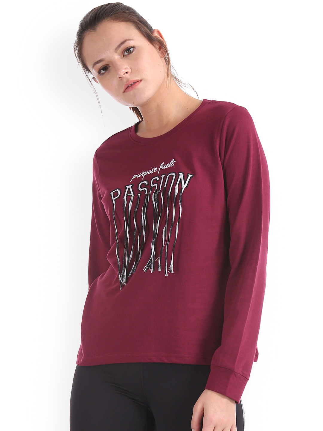 

Sugr Women Red Printed Pure Cotton Top