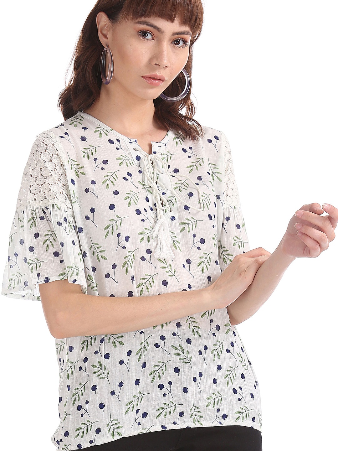 

Sugr Women White Printed Top
