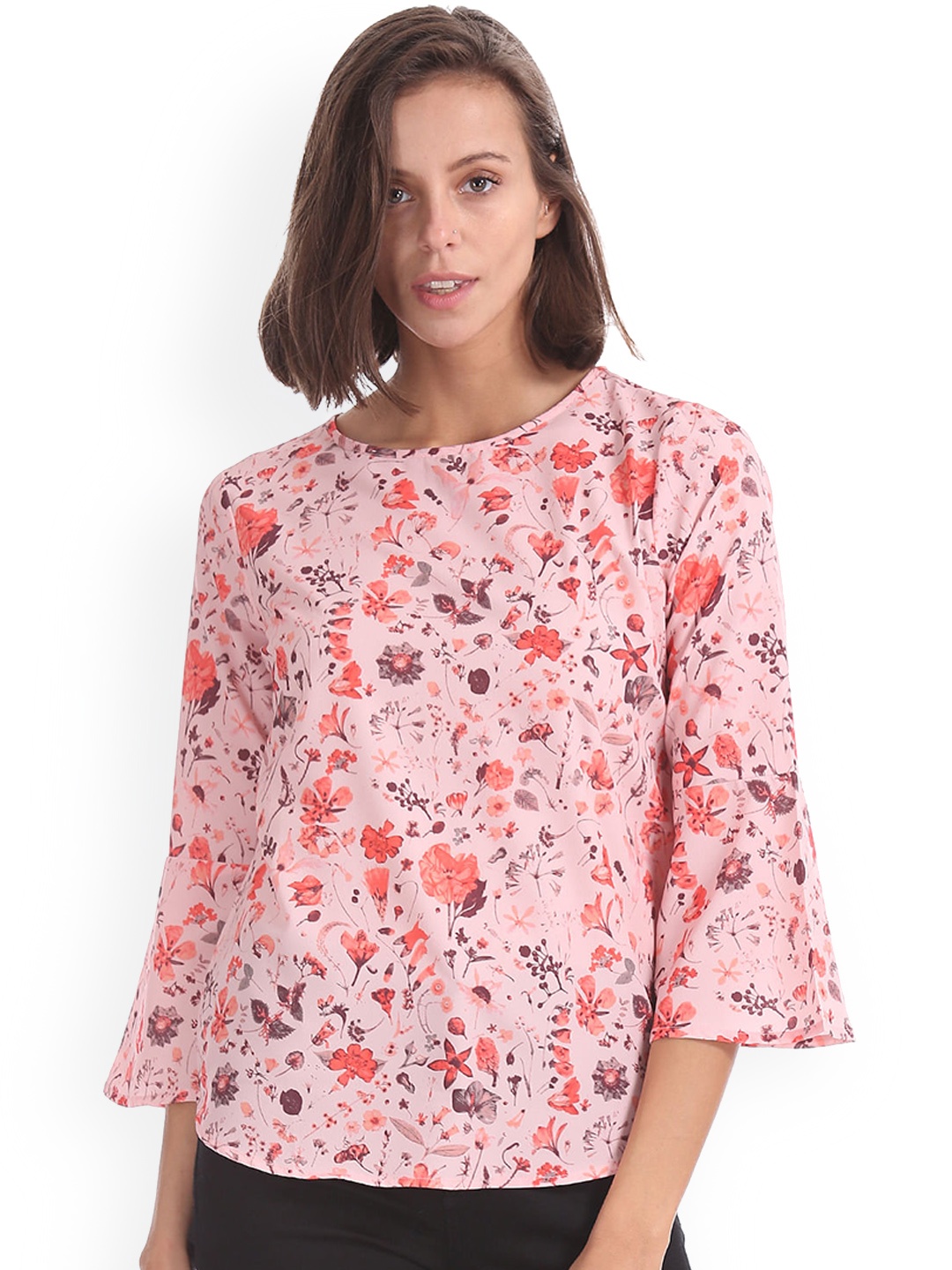 

Sugr Women Pink Printed Top