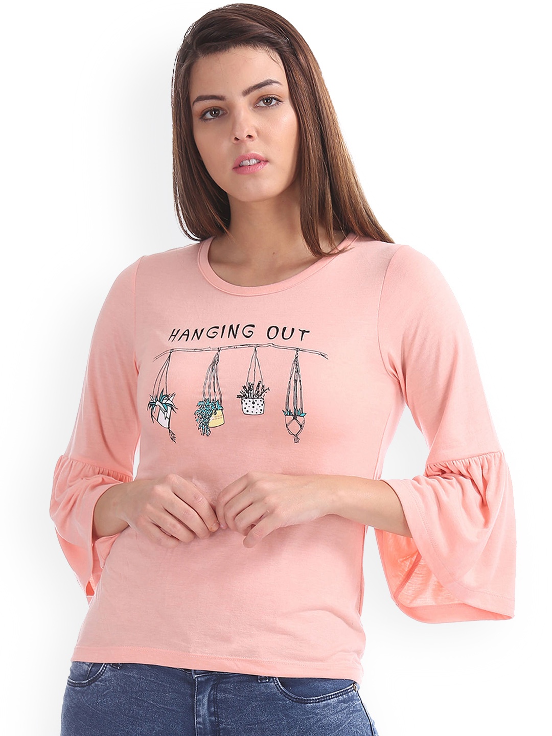 

Sugr Women Pink Printed Top