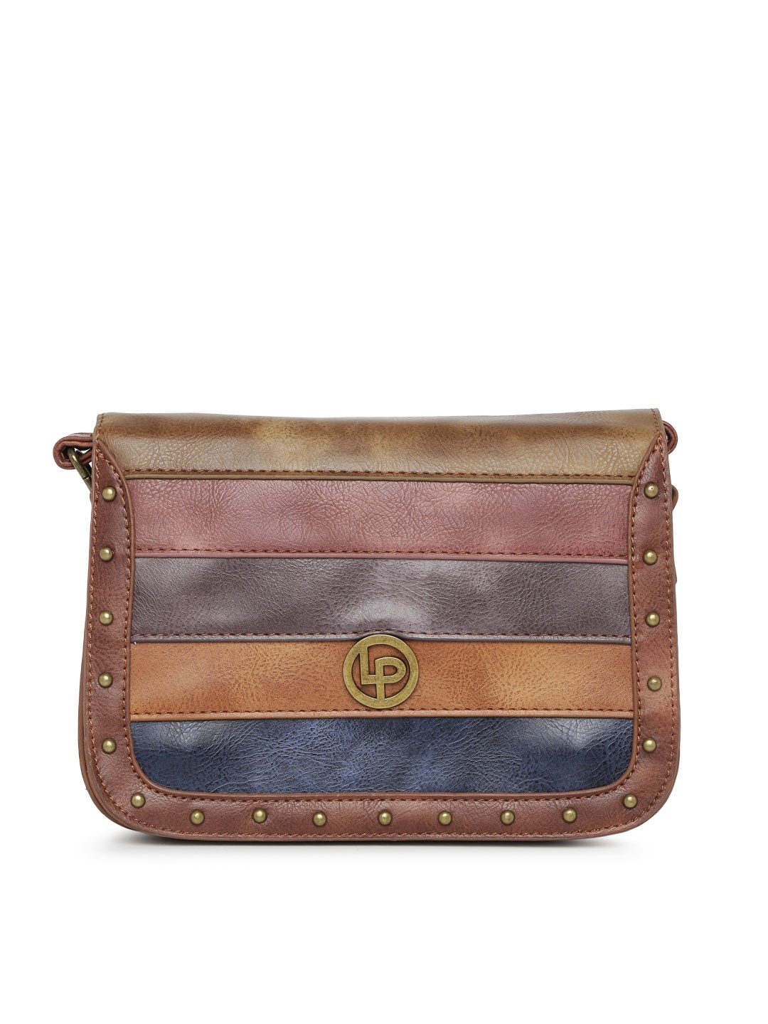 

Lino Perros Brown Striped Sling Bag