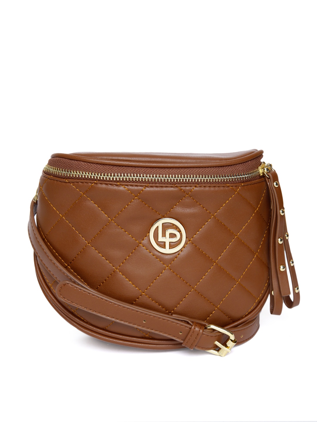 

Lino Perros Brown Quilted Sling Bag