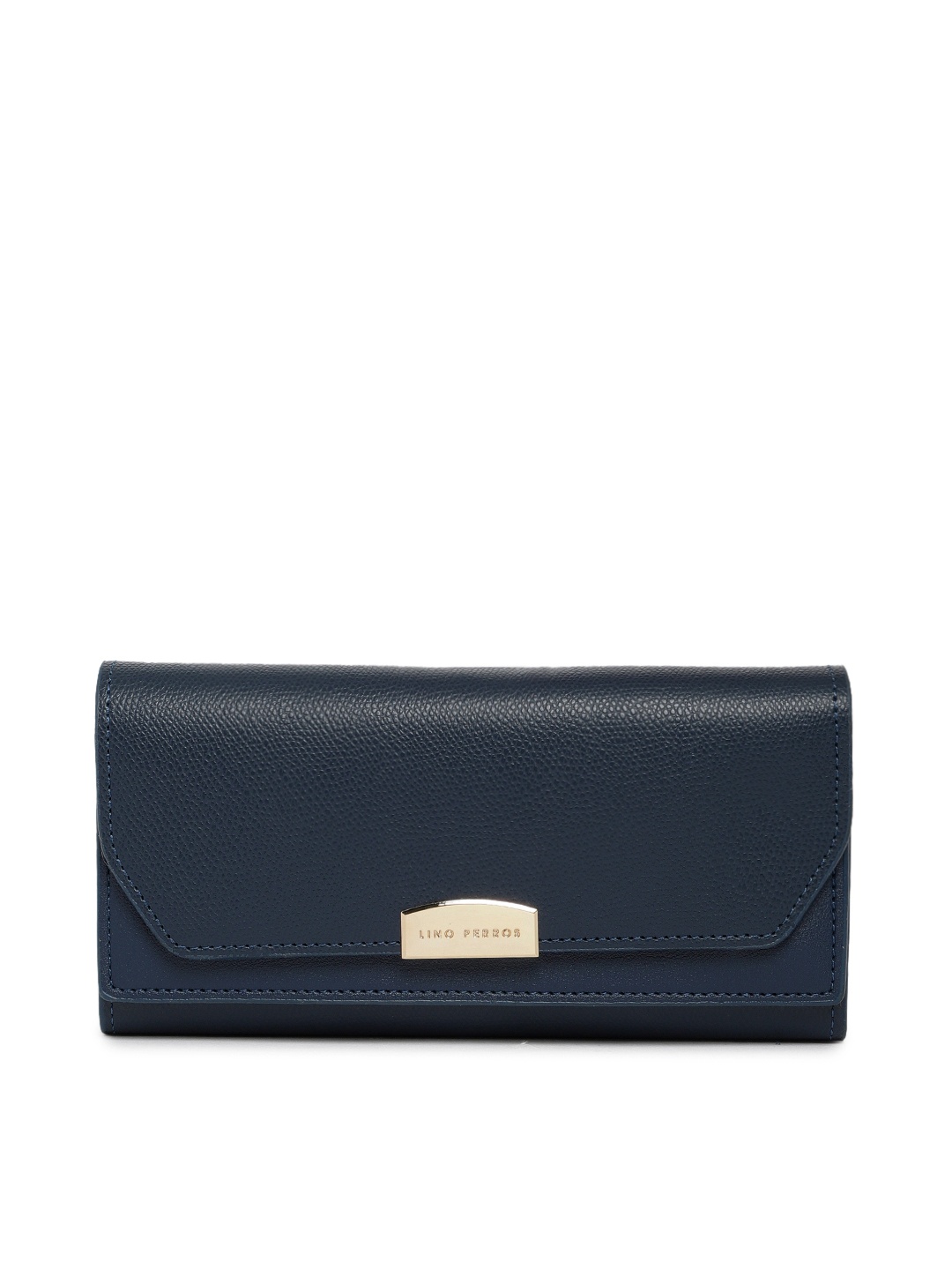 

Lino Perros Women Blue Solid Three Fold Wallet