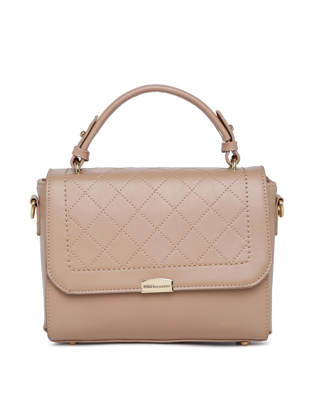 

Lino Perros Peach-Coloured Solid Satchel