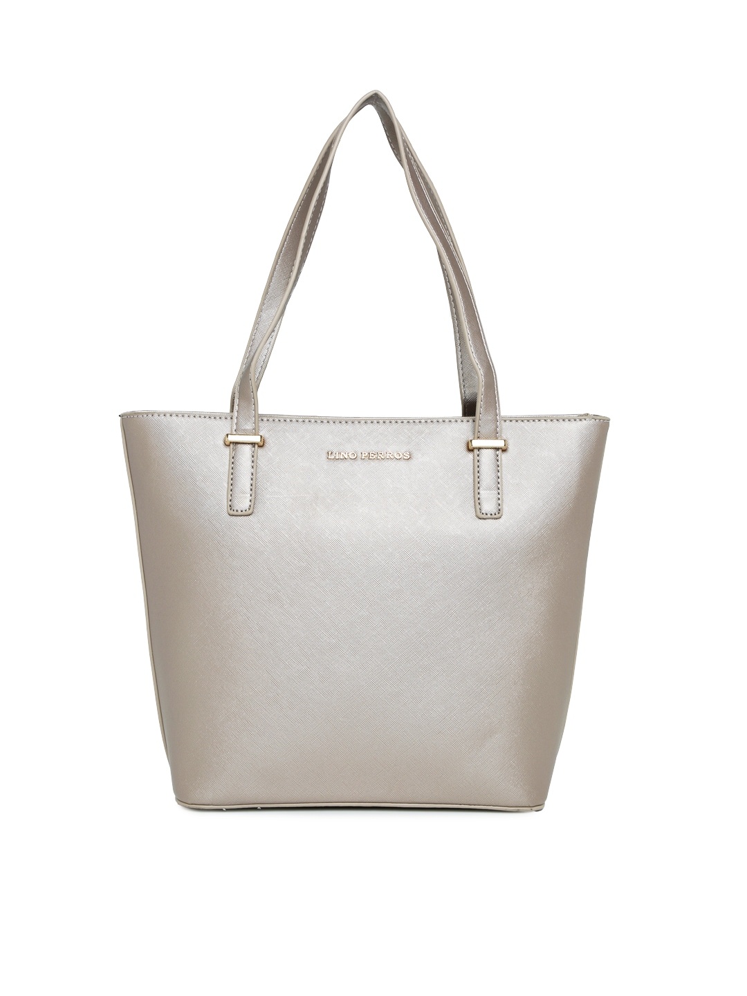 

Lino Perros Gunmetal-Toned Textured Shoulder Bag, Metallic