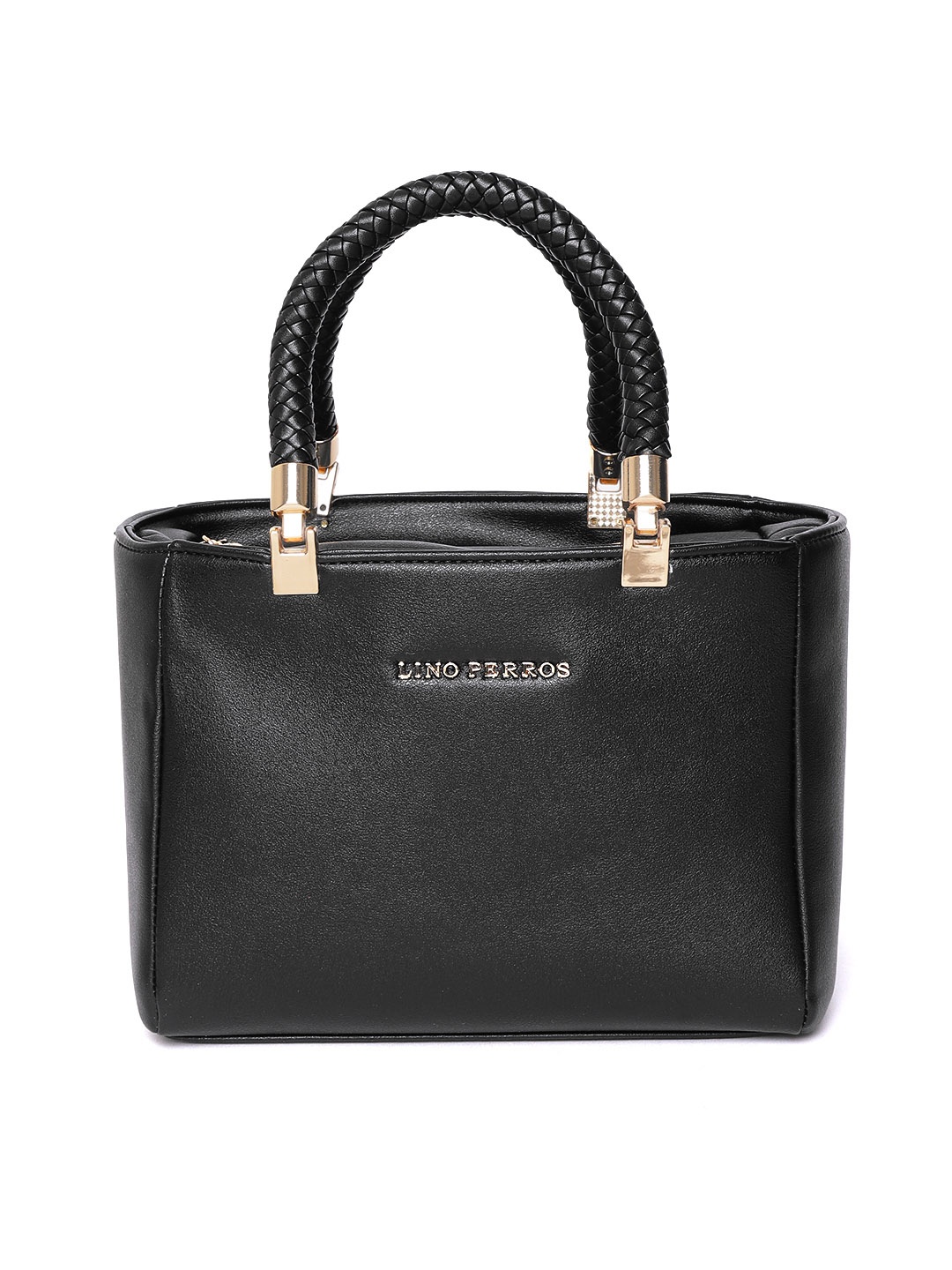 

Lino Perros Black Solid Handheld Bag