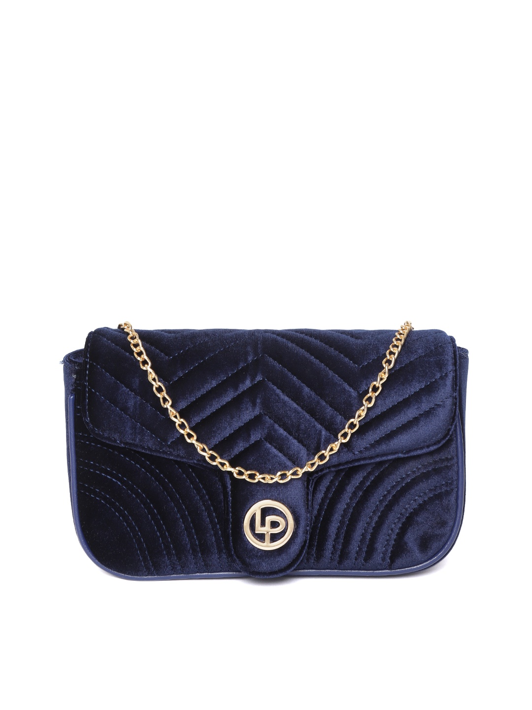 

Lino Perros Navy Quilted Sling Bag, Navy blue