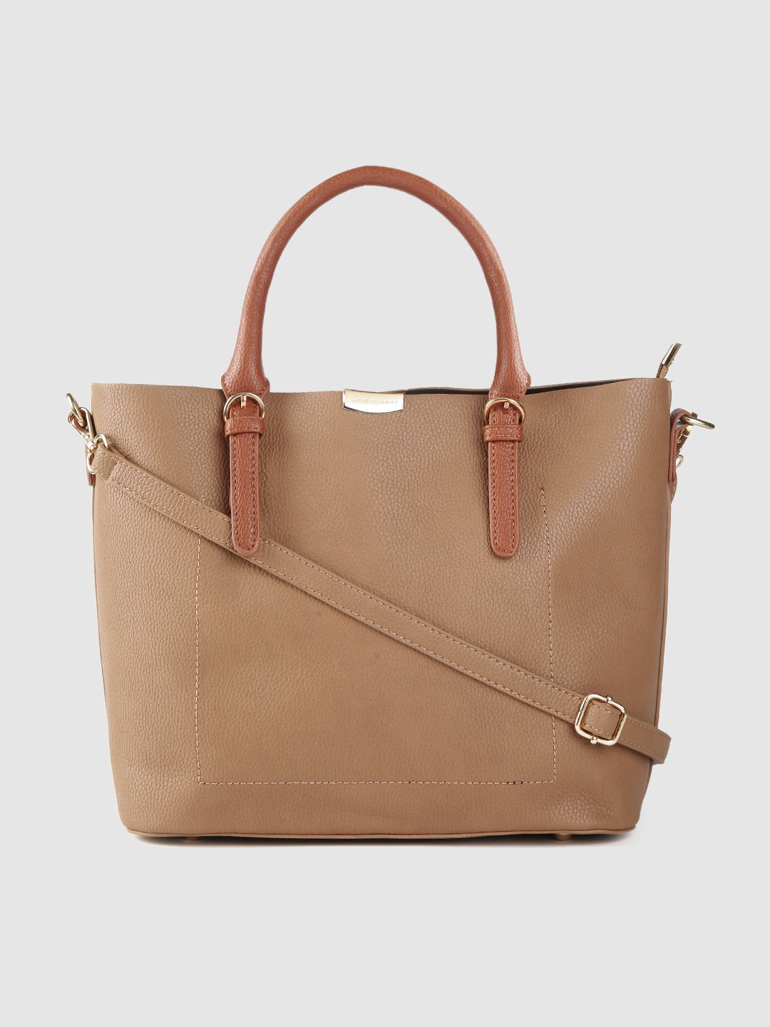 

Lino Perros Brown Solid Handheld Bag