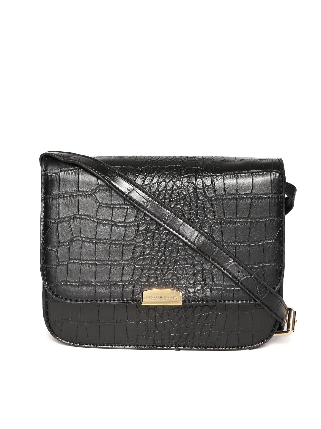 

Lino Perros Black Textured Sling Bag