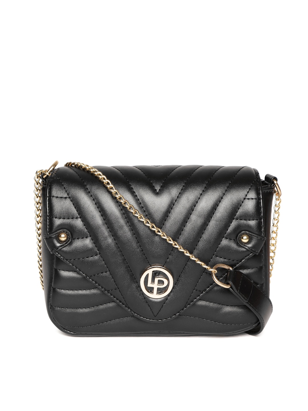 

Lino Perros Black Quilted Sling Bag