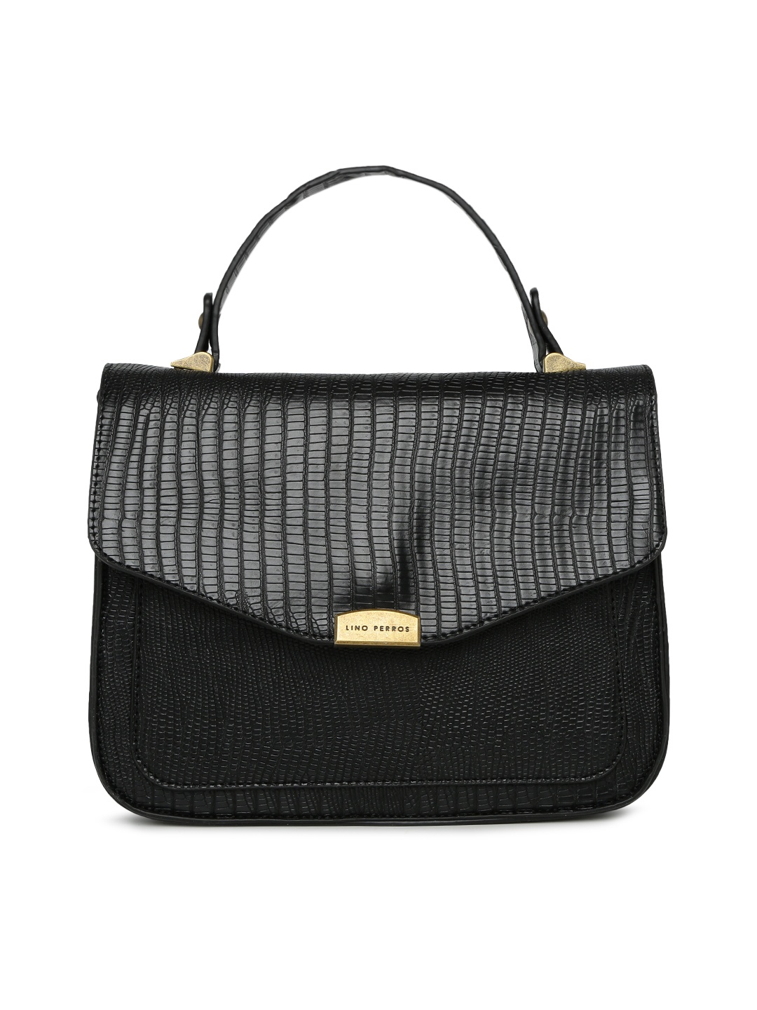 

Lino Perros Black Textured Satchel