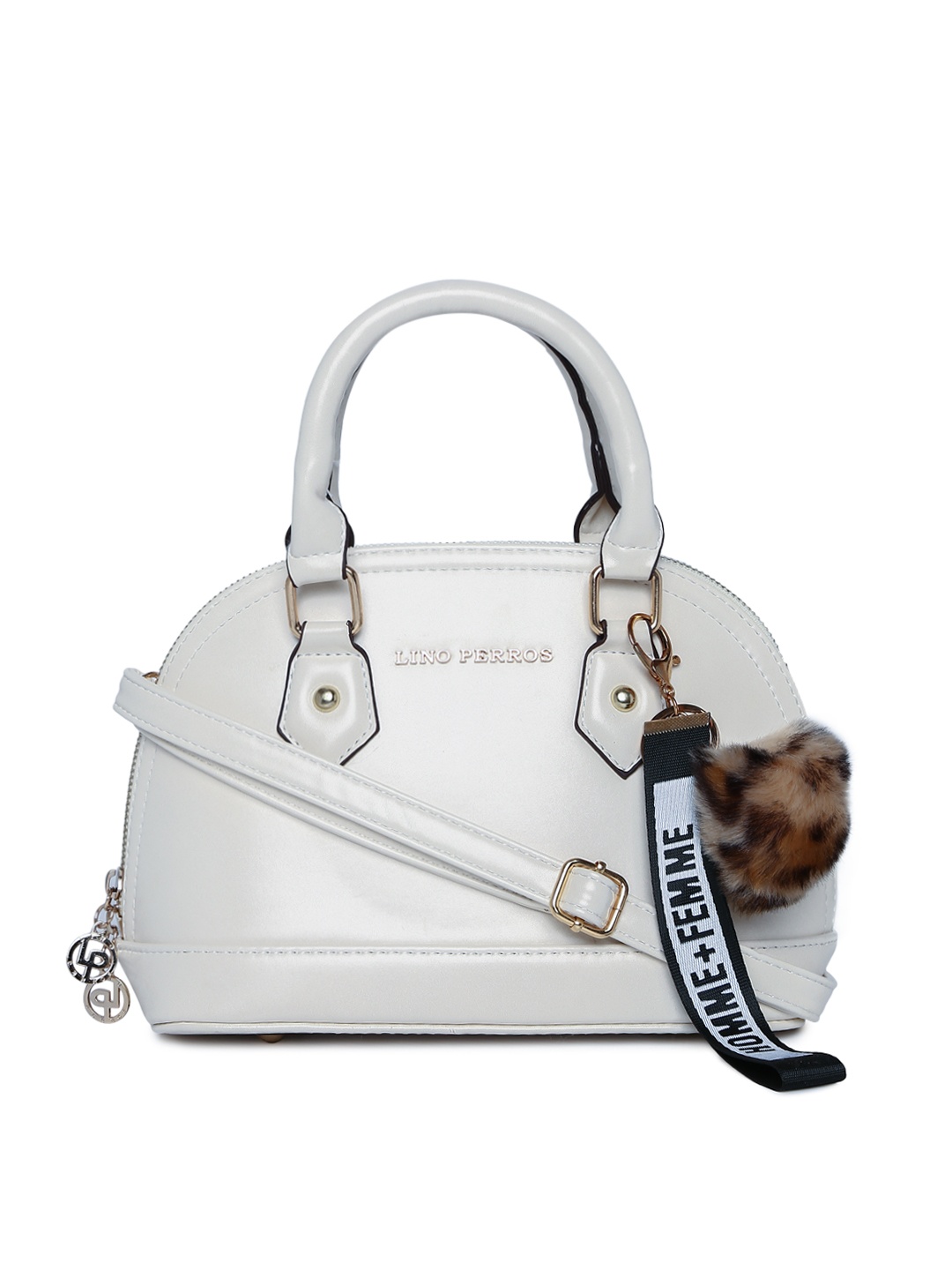 

Lino Perros White Solid Handheld Bag