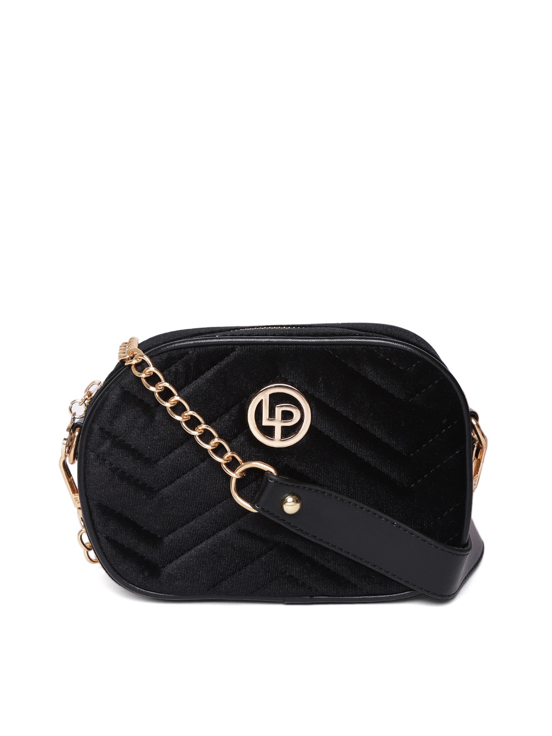 

Lino Perros Black Quilted Sling Bag