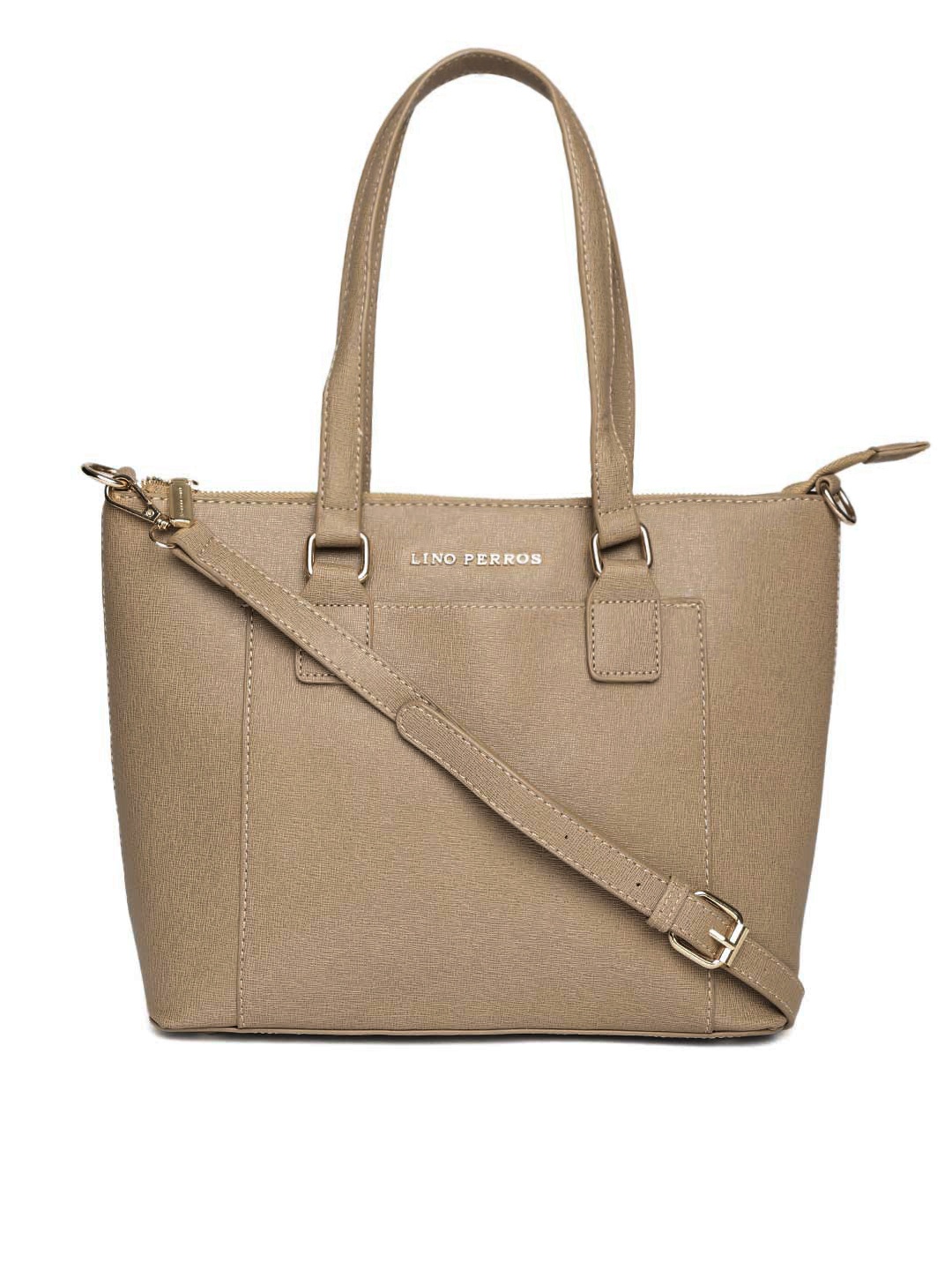 

Lino Perros Beige Solid Shoulder Bag