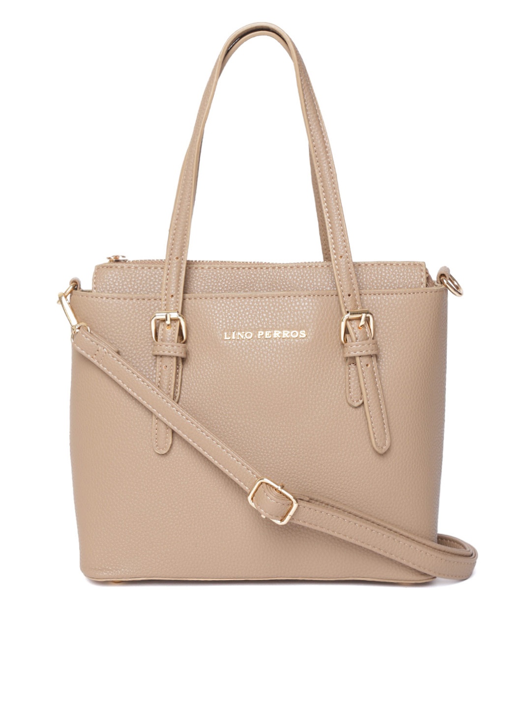 

Lino Perros Beige Solid Handheld Bag