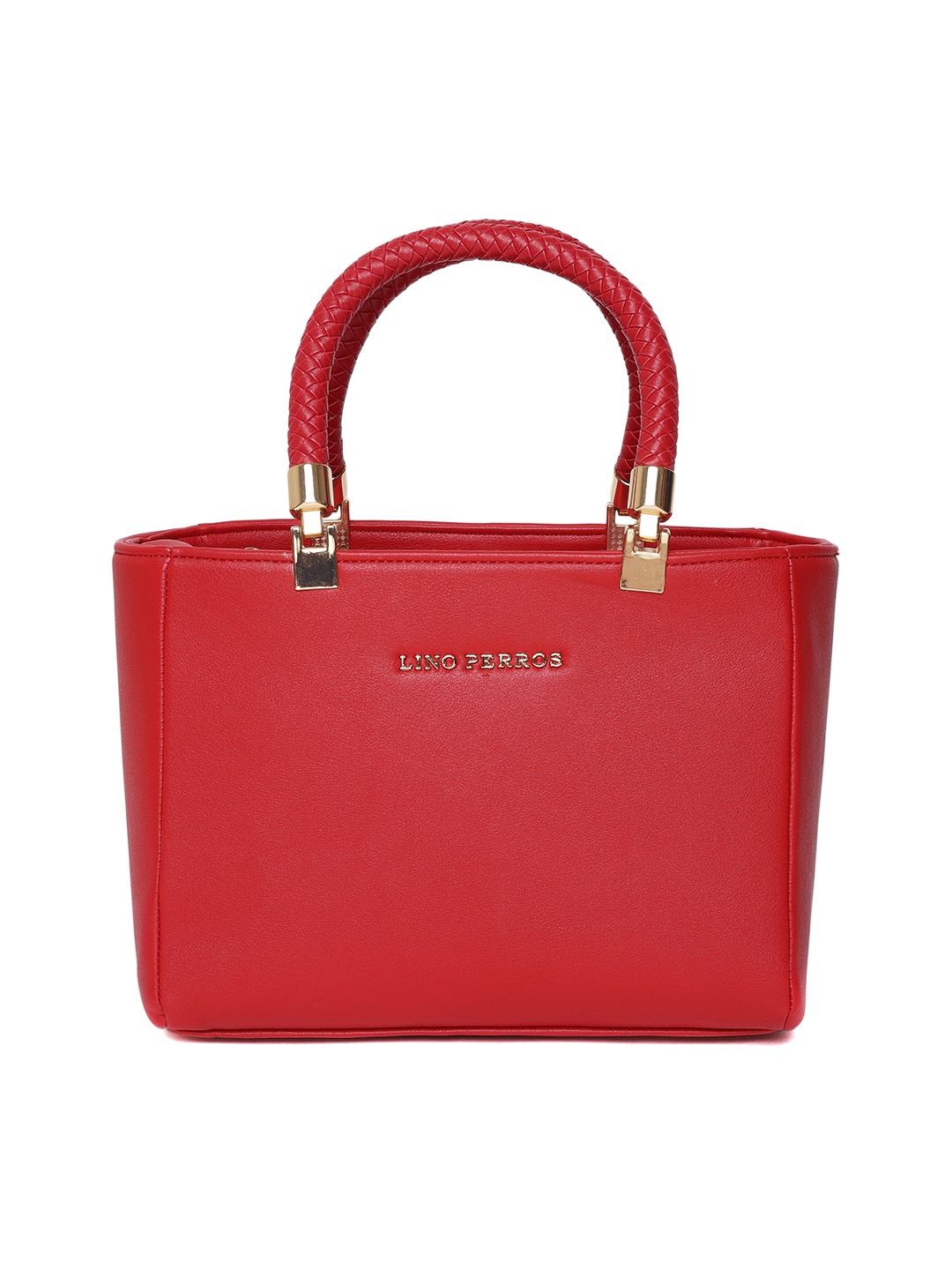

Lino Perros Red Solid Handheld Bag