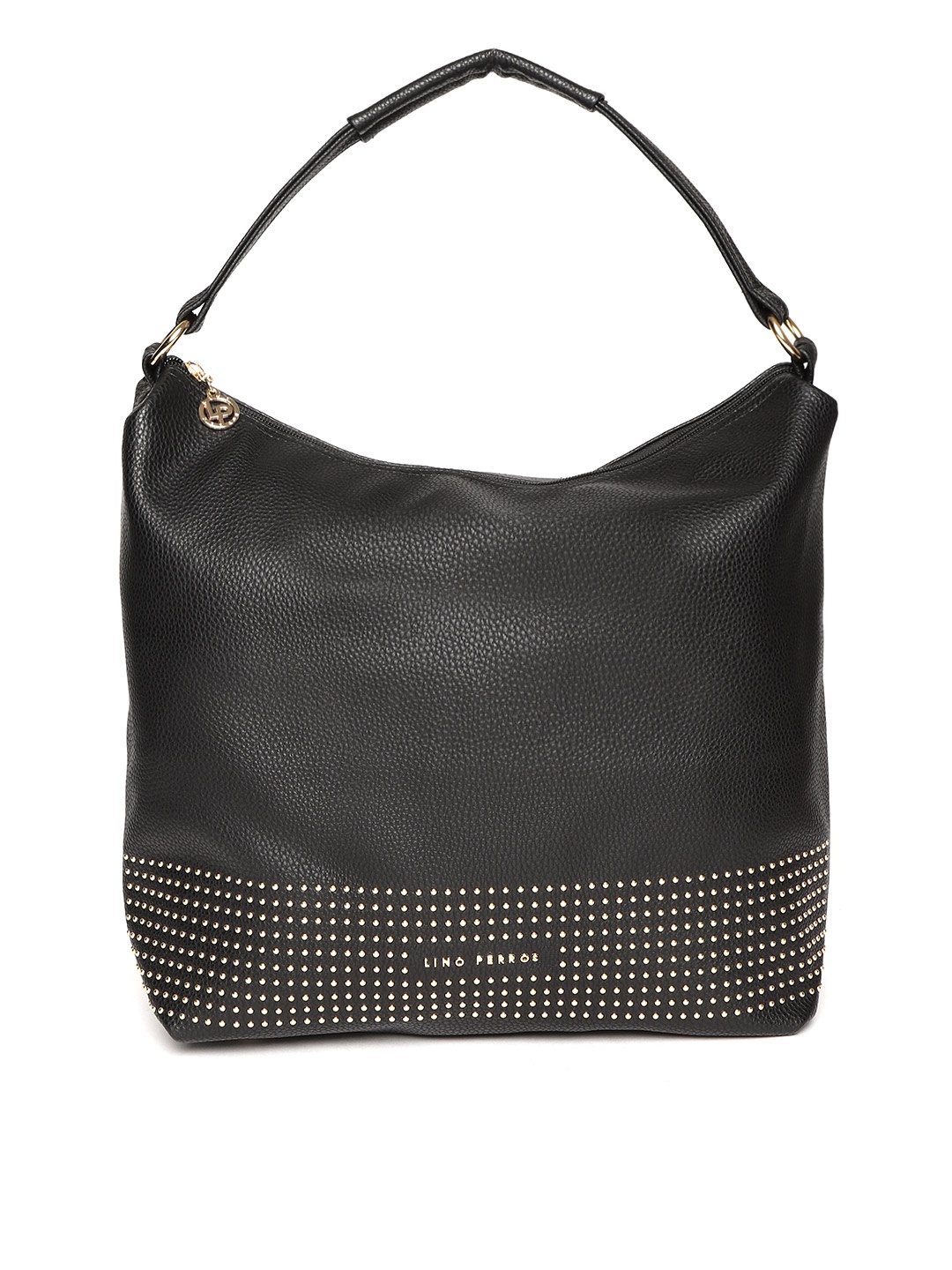 

Lino Perros Black Solid Hobo Bag