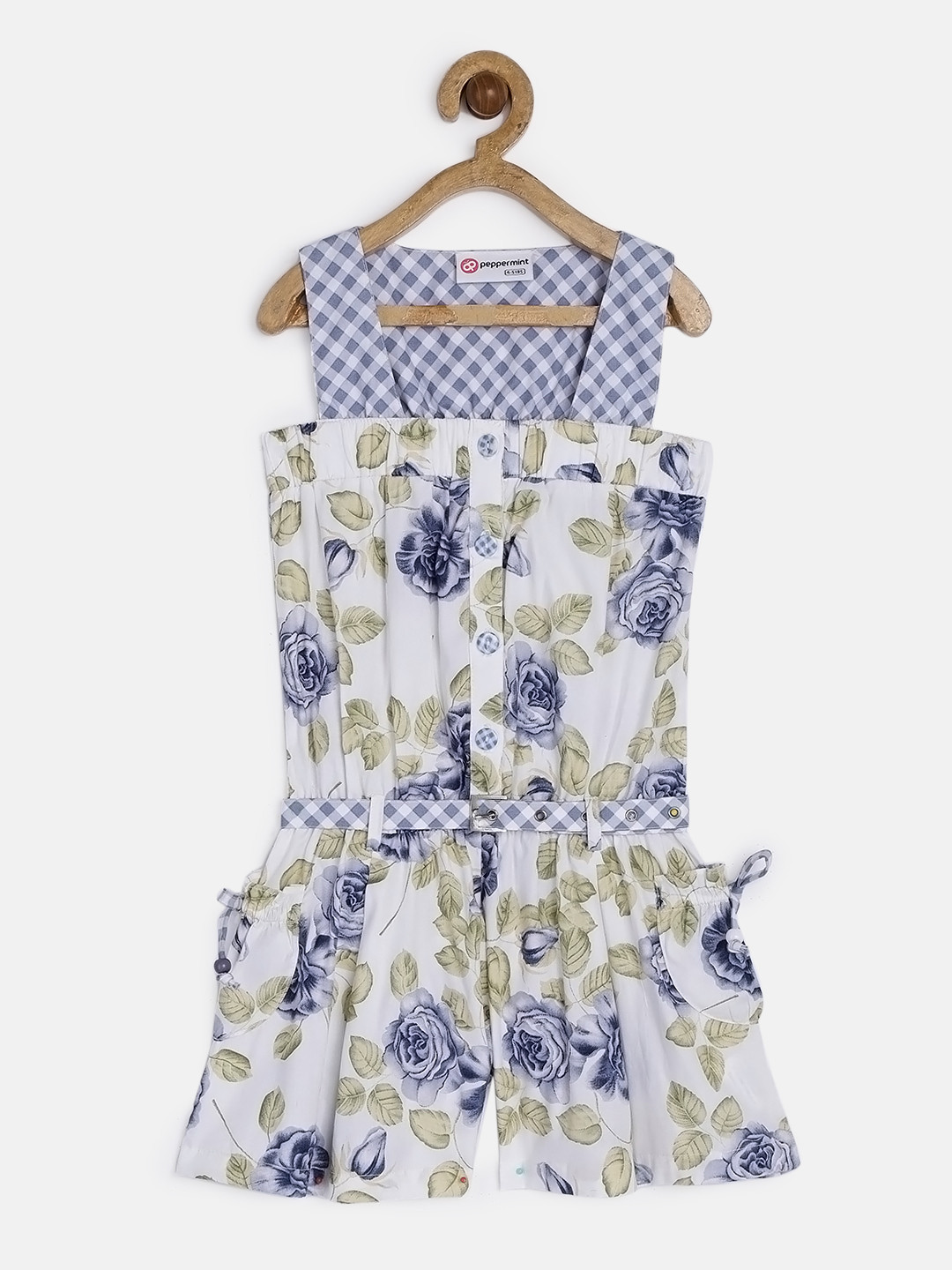 

Peppermint Blue Printed Playsuit