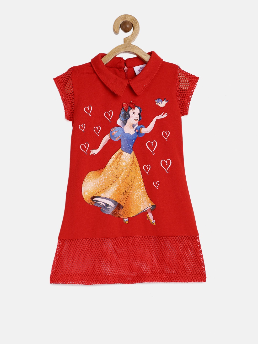 

Peppermint Girls Red Printed A-Line Dress