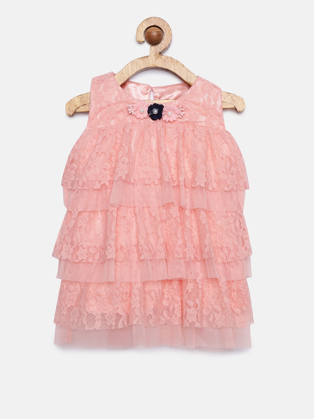 

Peppermint Girls Peach-Coloured Fit and Flare Dress