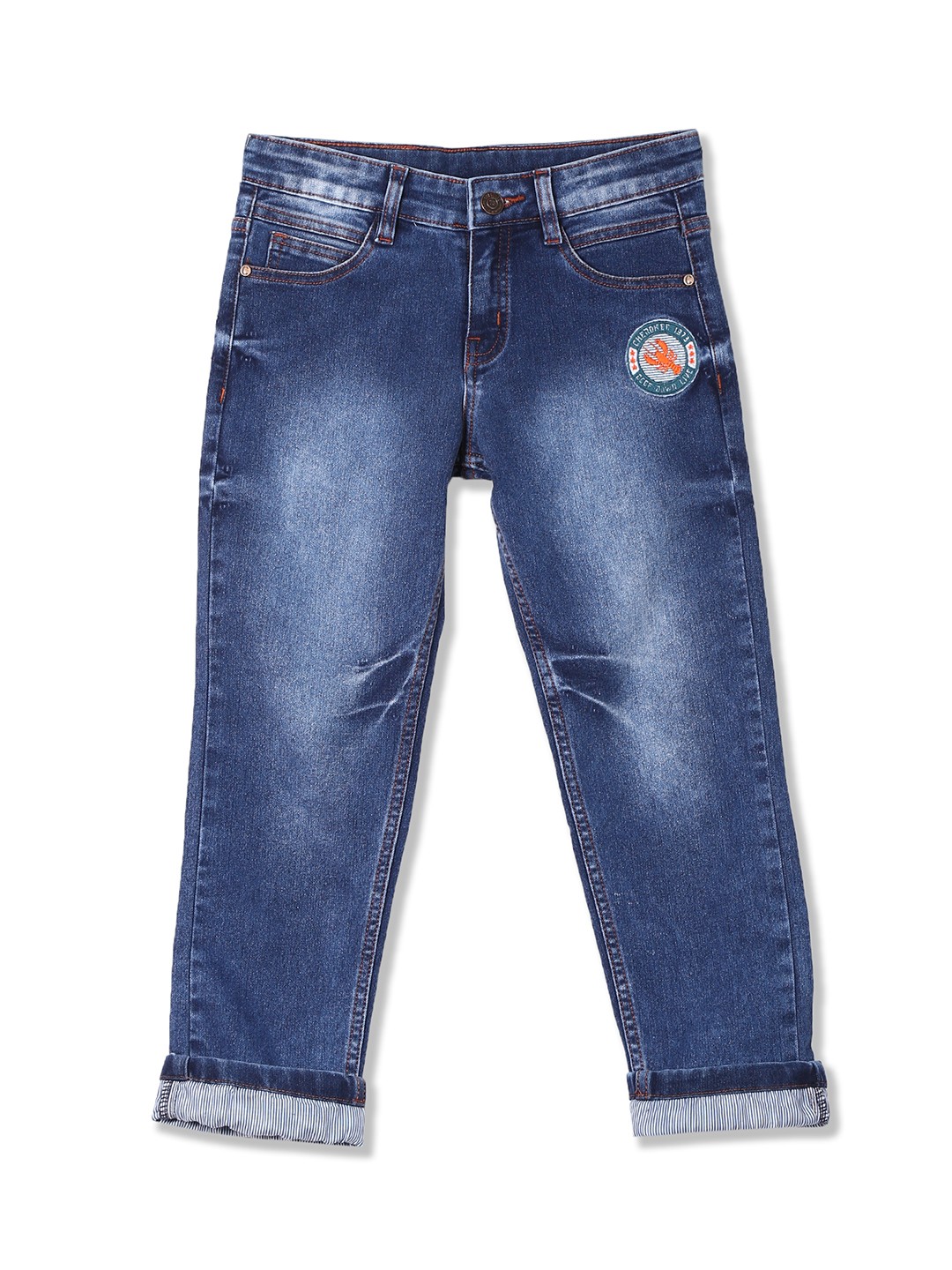 

Cherokee Boys Blue Slim Fit Mid-Rise Clean Look Stretchable Jeans