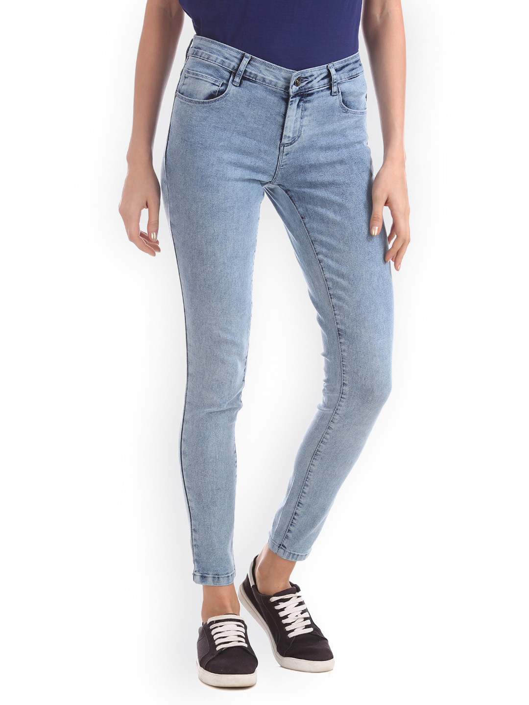 

Cherokee Women Blue Skinny Fit Mid-Rise Clean Look Stretchable Jeans