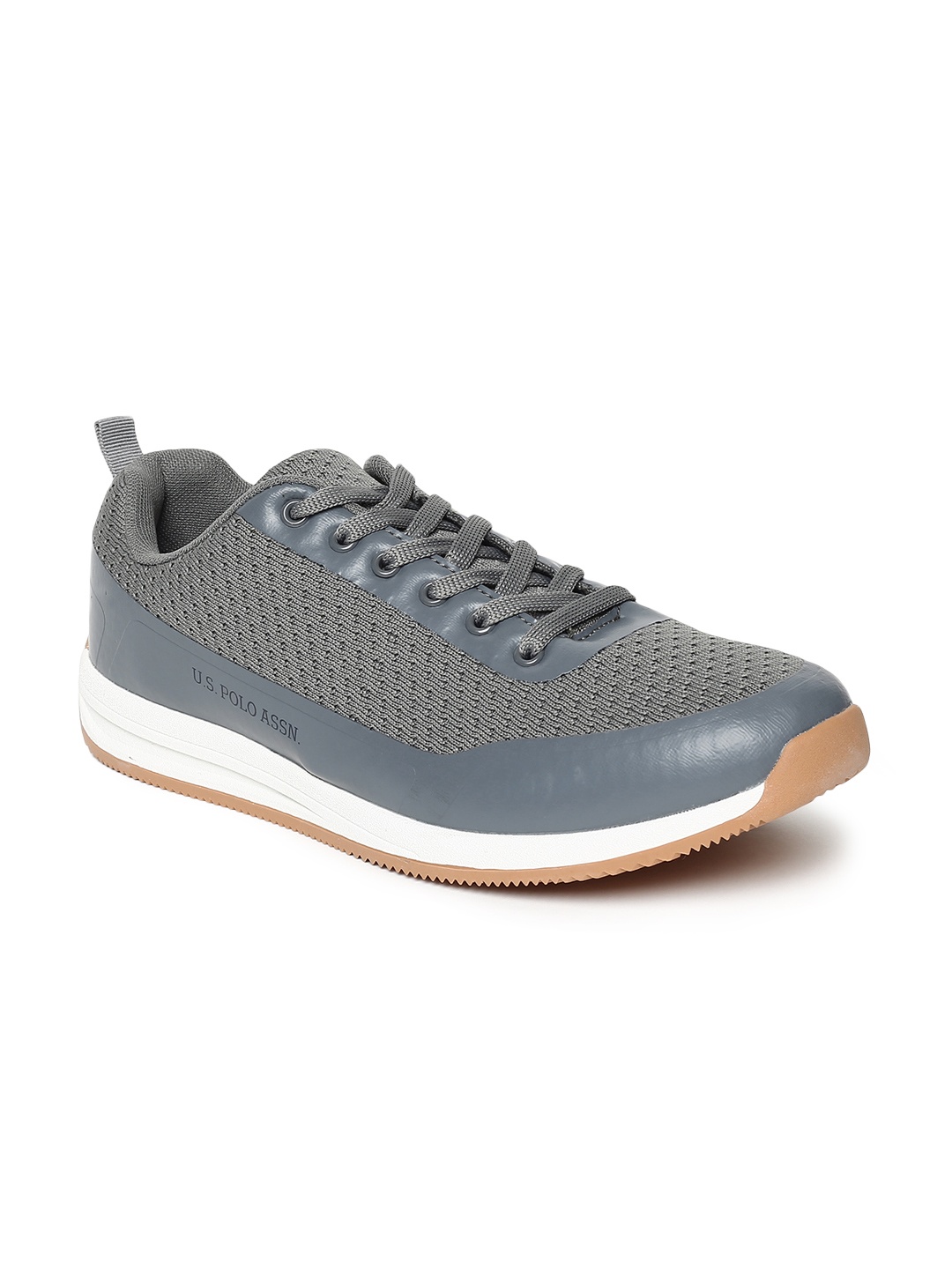 

U.S. Polo Assn. Men Grey Solid Sneakers
