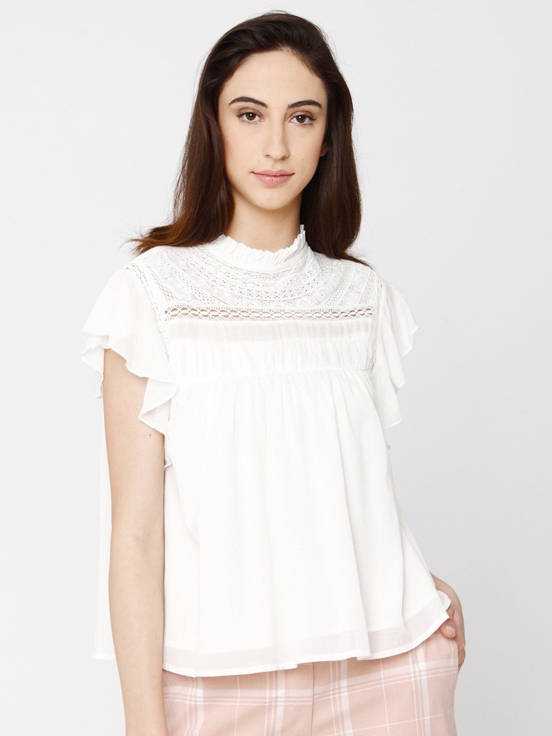 

Vero Moda Women White Solid Top